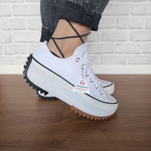 ⭐Converse Run Star Hike Canvas Platform 10.5 Womens Shoes Sneakers White 168817C - Picture 4 of 9